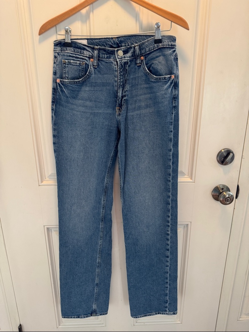 GAP Classic Blue Loose Mid Rise Jeans Sz 27 Tall